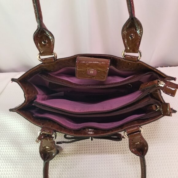 Liz Claiborne Faux Ostrich Handbag - Picture 4 of 6